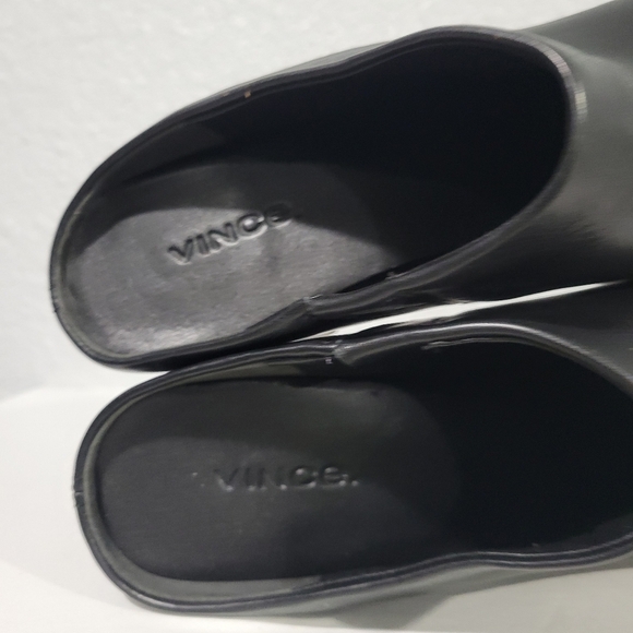 Vince Womens Black Tala Leather Slip On Mule Heel - Picture 4 of 9